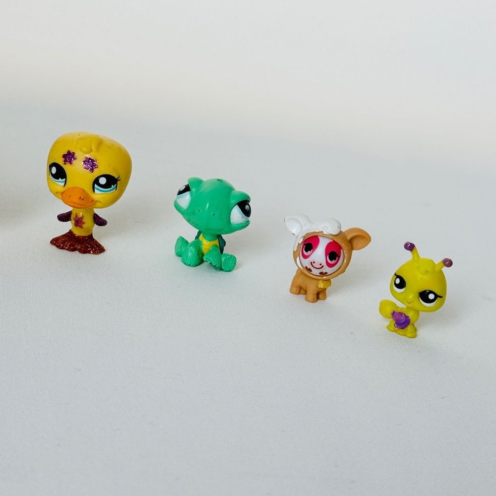 LPS Littlest Pet Shop Lot of 7 - Vintage G2 Zebra, Hippo, Sparkle Duck - Picture 4 of 7